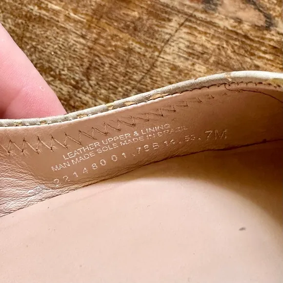 Tory Burch Reva Snake Skin Print Ballerina Flats Size 7