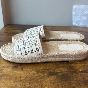 Tory Burch Ribbon Espadrille Slide 8.5