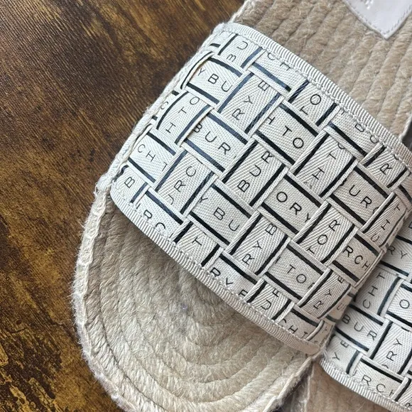Tory Burch Ribbon Espadrille Slide 8.5