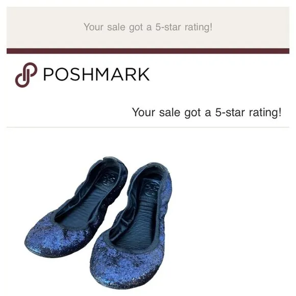 Tory Burch Size 8.5 Poppy Textile Vacation Espadrille Flats Logo Canvas Casual