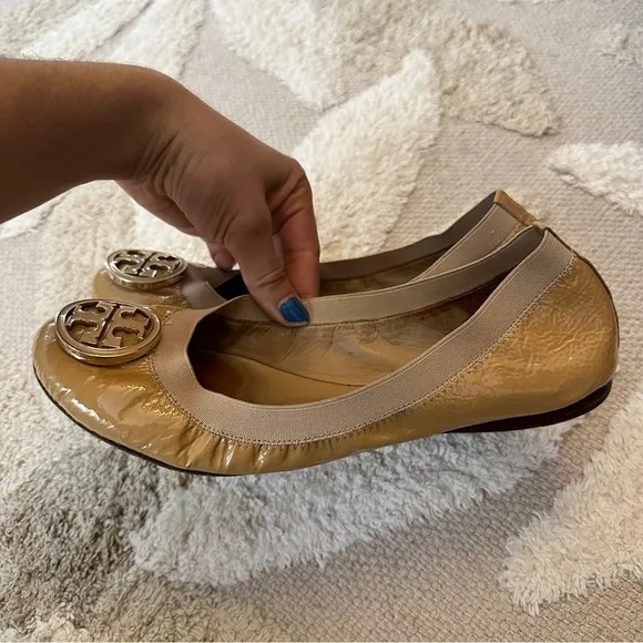 Tory Burch Tan Ballet Flats sz 9.5