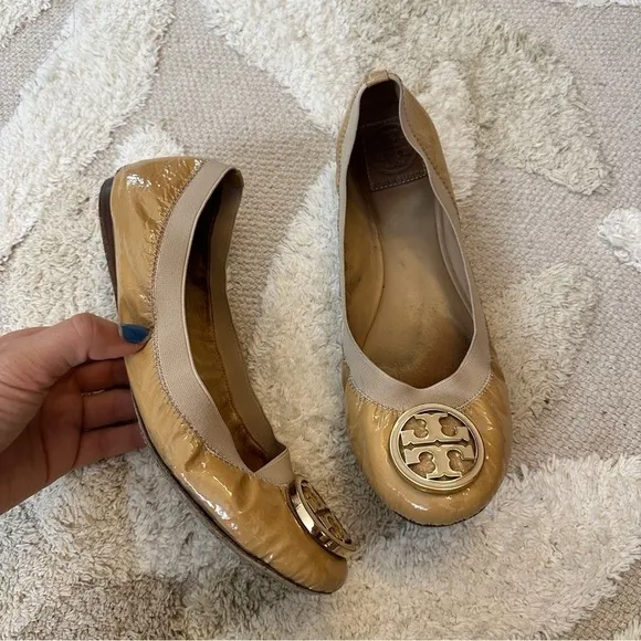 Tory Burch Tan Ballet Flats sz 9.5