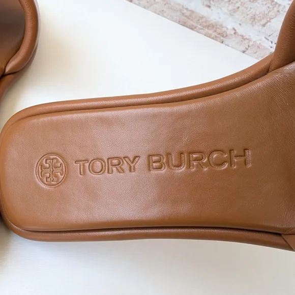 Tory Burch Women's Double T Leather Sport Slide Sandals