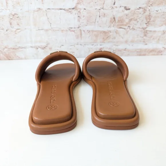 Tory Burch Women's Double T Leather Sport Slide Sandals