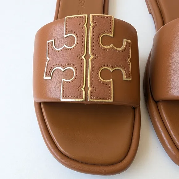 Tory Burch Women's Double T Leather Sport Slide Sandals
