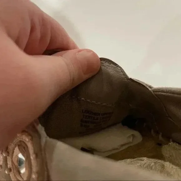 Tory Burch Yasmin Taupe Reflective Mirror Espadrille Flats