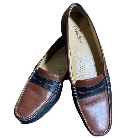 Trotters Francie Black and Brown Penny Loafers Size 10N Narrow