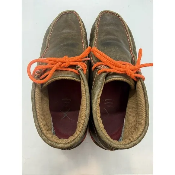 Twisted X Boots Men's 8.5M Chukka Driving Moc Boot MDM0019 Brown Leather Lace Up