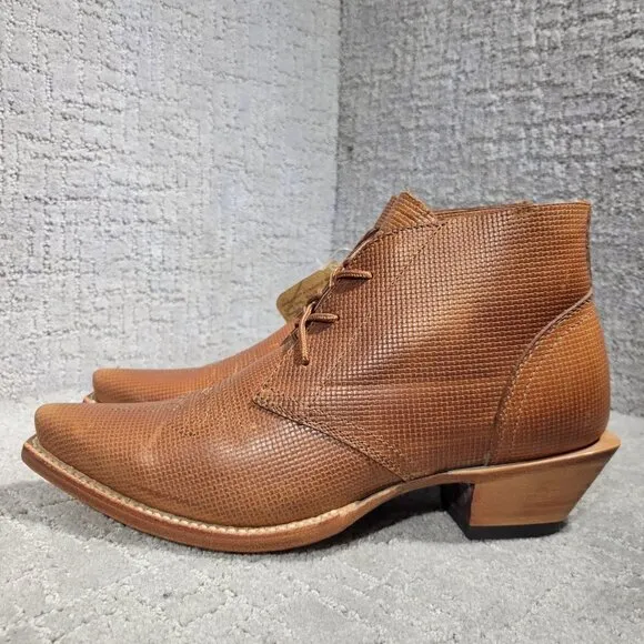 Twisted X Steppin'Out Women's Size 8B US Cognac Leather Lace-Up Western Boots