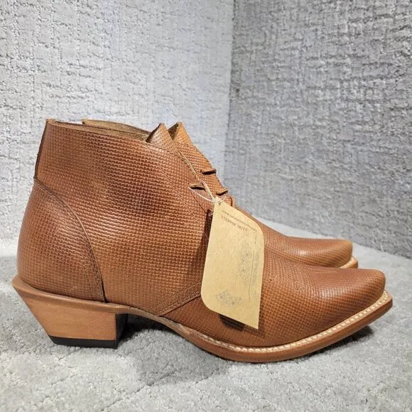 Twisted X Steppin'Out Women's Size 8B US Cognac Leather Lace-Up Western Boots