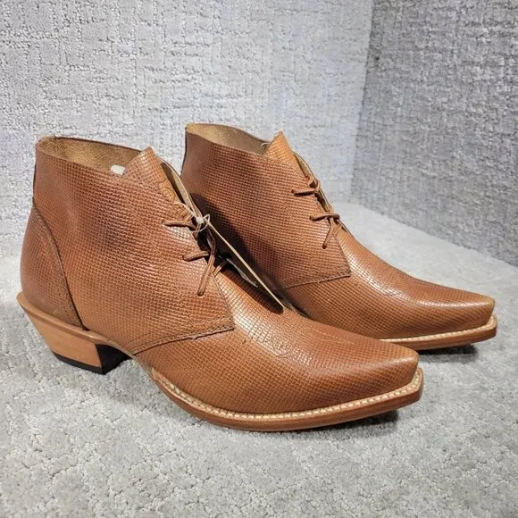 Twisted X Steppin'Out Women's Size 8B US Cognac Leather Lace-Up Western Boots
