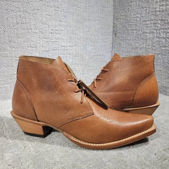 Twisted X Steppin'Out Women's Size 8B US Cognac Leather Lace-Up Western Boots