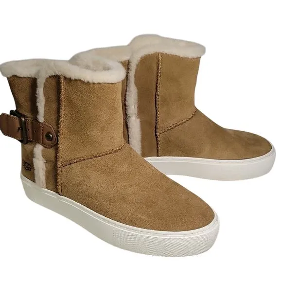 UGG Aika Chestnut Brown Ankle Boots Womens Size 6 NEW