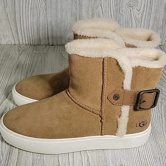 UGG Aika Chestnut Brown Ankle Boots Womens Size 6 NEW