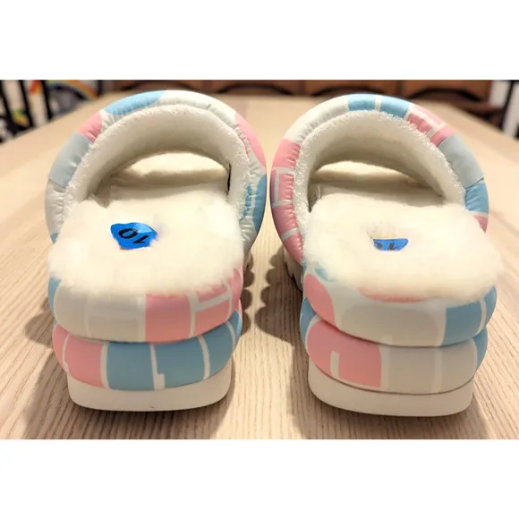 UGG All Gender Maxi Slide Platform Sandals Mens 8 / Womens 10 Pride LBGTQIA NEW