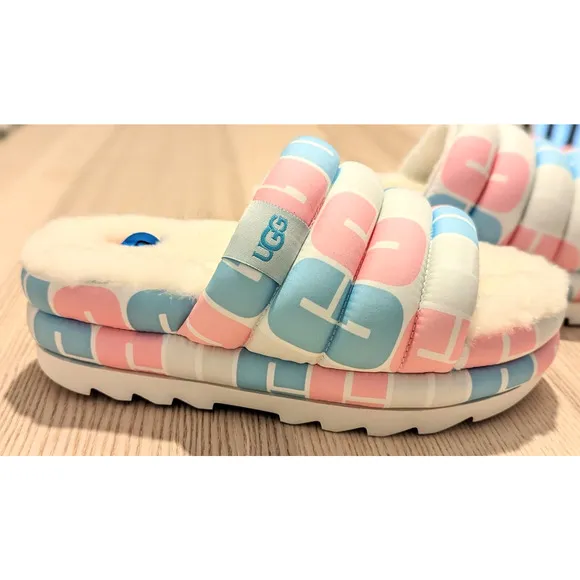 UGG All Gender Maxi Slide Platform Sandals Mens 8 / Womens 10 Pride LBGTQIA NEW