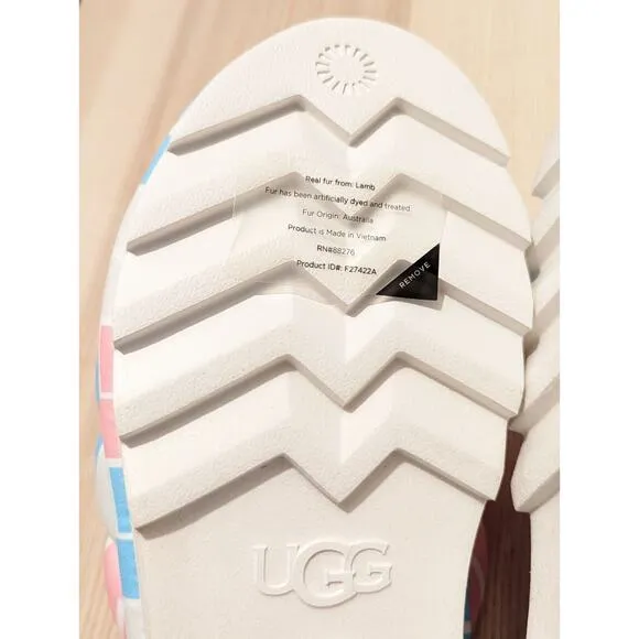 UGG All Gender Maxi Slide Platform Sandals Mens 8 / Womens 10 Pride LBGTQIA NEW