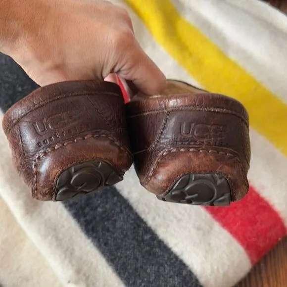 Ugg Ascot Brown Leather Loafers - 11