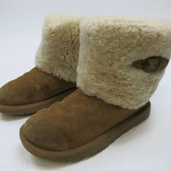 UGG Australia Ellie Insulated Leather Warm Boots Shoes sz 6