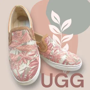 Ugg Australia Sneakers Shoes Womens 5.5 Pink Blush Tropical Floral Fierce Island