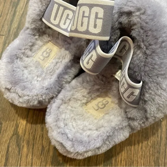 UGG Fluff Oh Yeah Slingback Shearling Sandal Size 7 Women