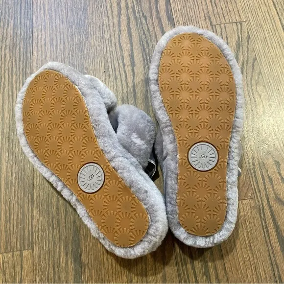 UGG Fluff Oh Yeah Slingback Shearling Sandal Size 7 Women