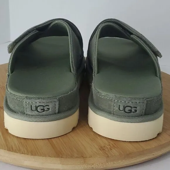 UGG Goldenstar Cross Slide Sandals Moss Green Women's Size US 7.5 EU 38.5 NWB