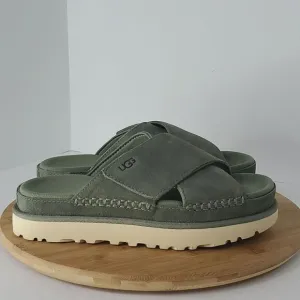 UGG Goldenstar Cross Slide Sandals Moss Green Women's Size US 7.5 EU 38.5 NWB