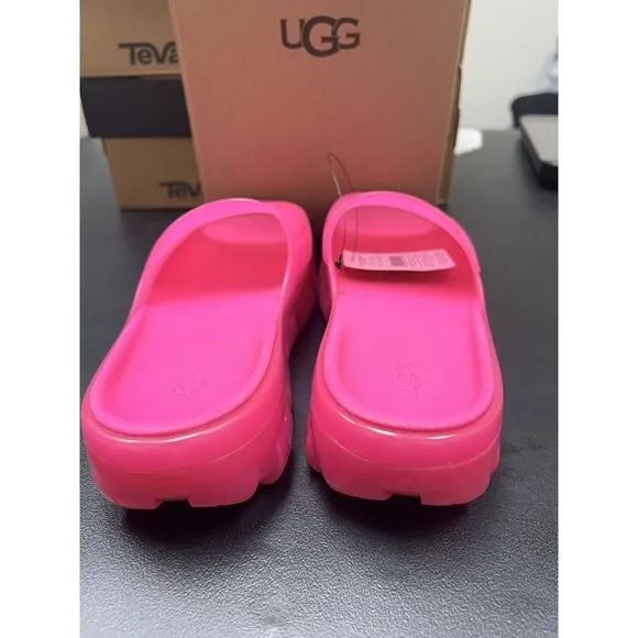 Ugg Jella Clear Slide Sandals Dragon Fruit Size 5