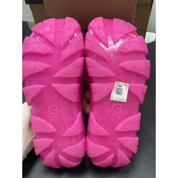 Ugg Jella Clear Slide Sandals Dragon Fruit Size 5