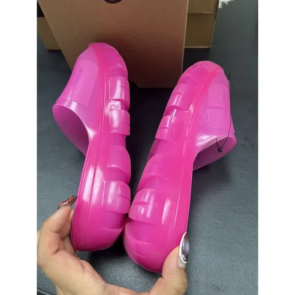 Ugg Jella Clear Slide Sandals Dragon Fruit Size 5