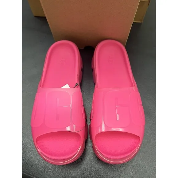 Ugg Jella Clear Slide Sandals Dragon Fruit Size 5