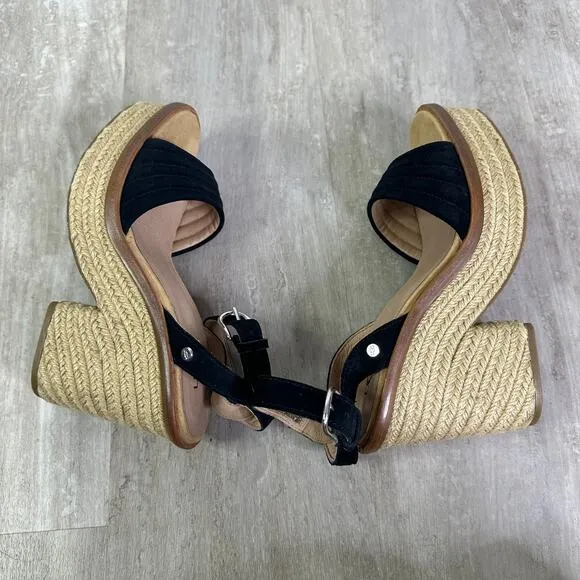 UGG Laynce Platform Sandals in black size 8.5