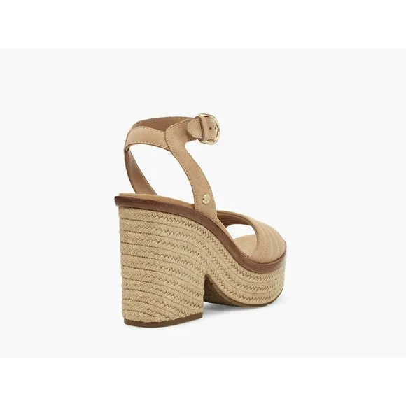 UGG LAYNCE Women's Sz 10 Wedge Sandals Bronzer Tan NEW