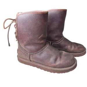 UGG Mariana S/N 1008426 Brown Leather Boots. Size 7