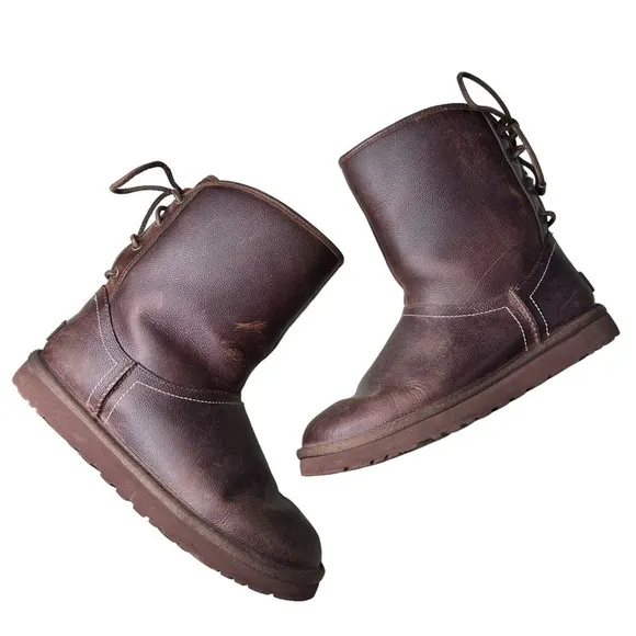 UGG Mariana S/N 1008426 Brown Leather Boots. Size 7