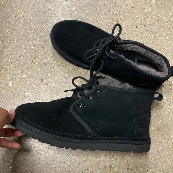 UGG MENS BLACK NEUMEL LACE UP BOOTS SZ 13