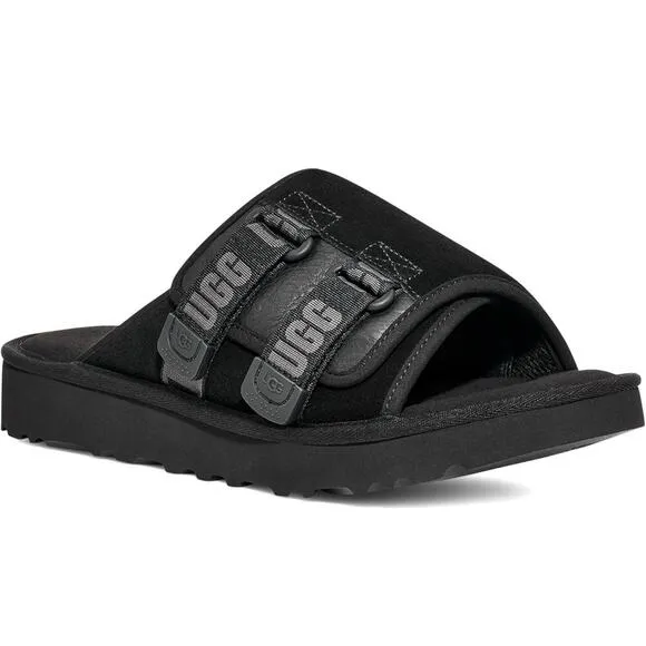UGG Mens Goldencoast Strap Black Slide Sandals Shoes Ugg SN 1142730 Size 12