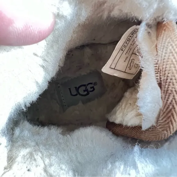 UGG Neumel Chestnut Lace-Up Fur-Lined Suede Boots Men’s  Size 10