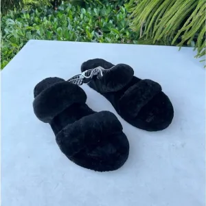 Ugg Oh Yeah Slingback Fuzzy Slide Sandals Womens Size: 10