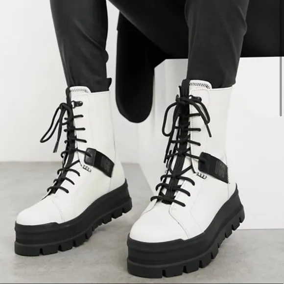 UGG Sheena Platform Combat Lace-Up Boots