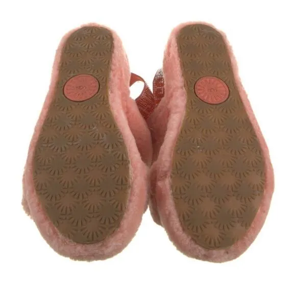 UGG Slippers Slingback Open Toe Women's Oh Yeah Bling Vibrant Coral Size 11