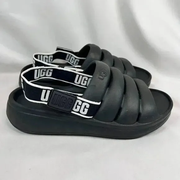 UGG Sport Yeah Beach Slides Size 6 Men Slide Slip On Black Athletic Unisex