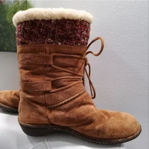 UGG Tanasa Suede Lace-Up Boots Size 10