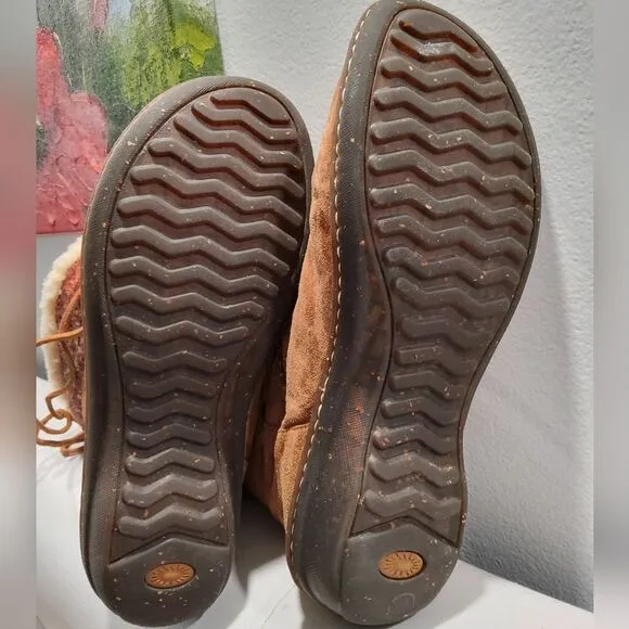 UGG Tanasa Suede Lace-Up Boots Size 10