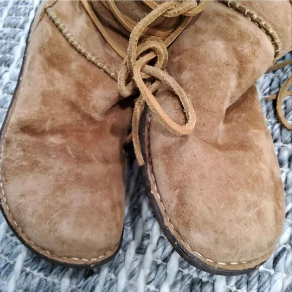UGG Tanasa Suede Lace-Up Boots Size 10