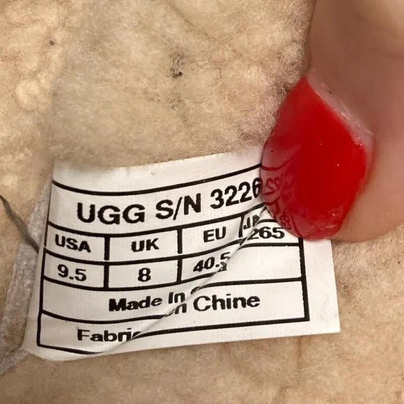 Ugg UGG Australia Brown &amp; Plaid Sheepskin Leather Edmonton Boots Sz 9.5