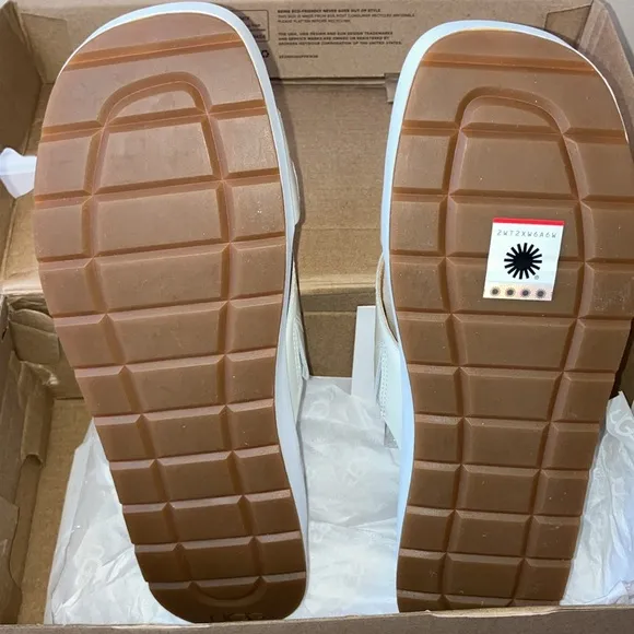 UGG W Emily White Slide Shoes Size 9 NEW and New In Box