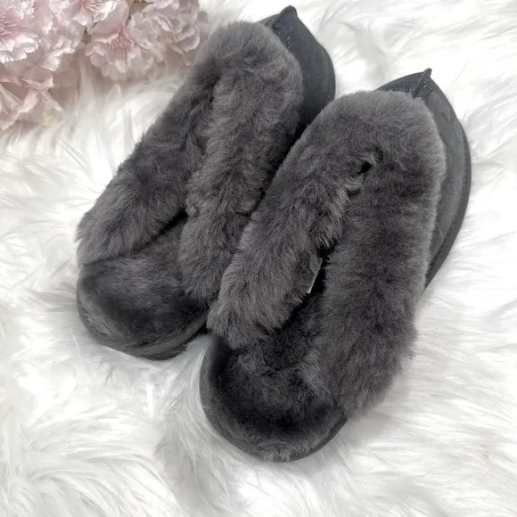 Ugg Women Slippers Hard Bottom Slippers for Indoor and Outdoor Warm Fu…