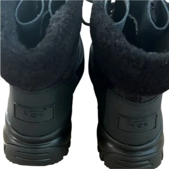 UGG YOSE FLUFF V2 BLACK Hiking Waterproof BOOTS WOMEN'S Size 9.5 New